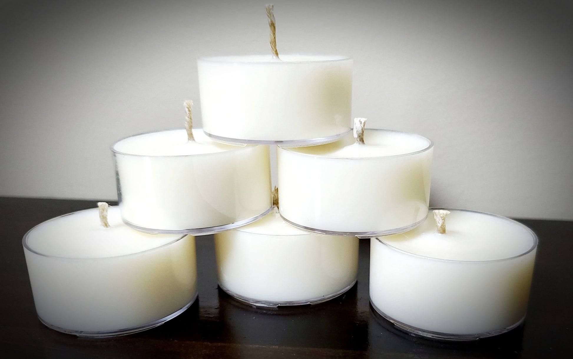 6 Pack Unscented Tea lights - Hemp Wick Candles